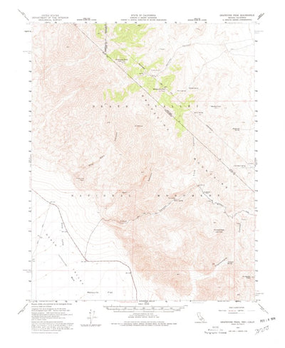 United States Geological Survey Grapevine Peak, NV-CA (1957, 62500-Scale) digital map