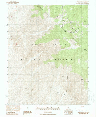 United States Geological Survey Grapevine Peak, NV-CA (1988, 24000-Scale) digital map