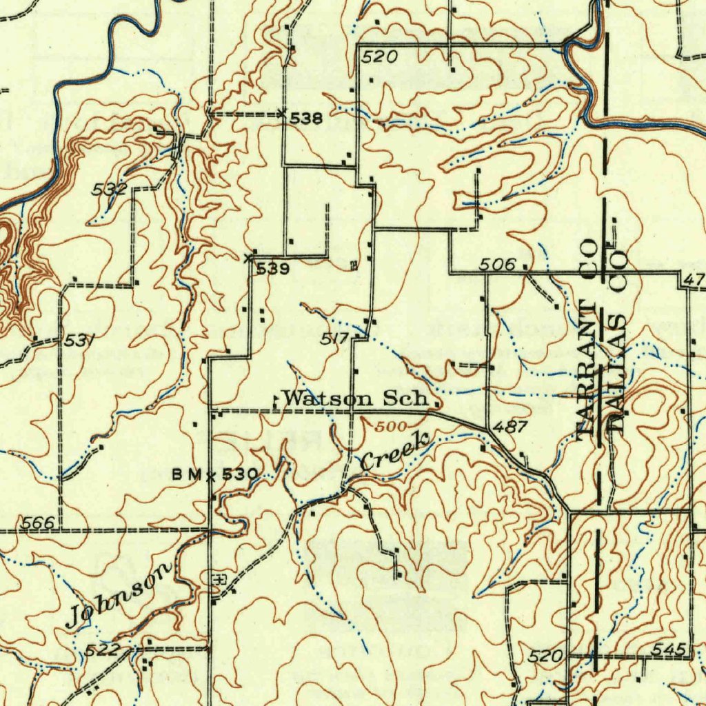 Grapevine, TX (1931, 62500-Scale) Map by United States Geological ...