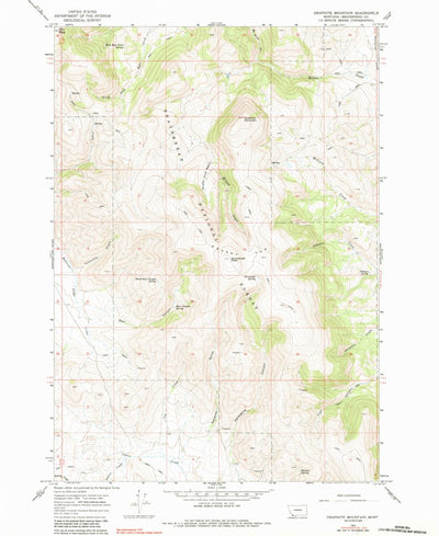 United States Geological Survey Graphite Mountain, MT (1965, 24000-Scale) digital map