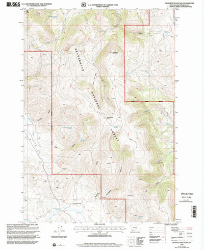 United States Geological Survey Graphite Mountain, MT (1997, 24000-Scale) digital map
