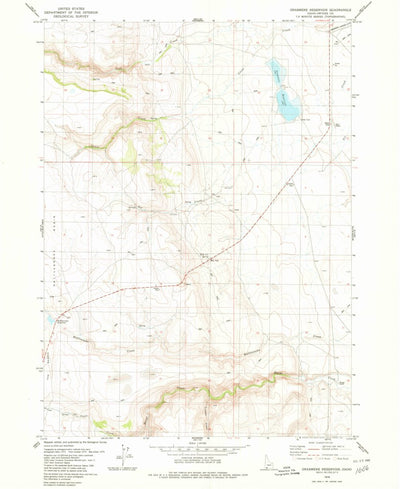 United States Geological Survey Grasmere Reservoir, ID (1979, 24000-Scale) digital map