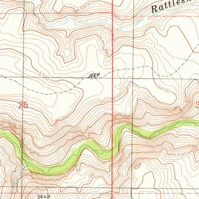 United States Geological Survey Grasmere Reservoir, ID (1979, 24000-Scale) digital map