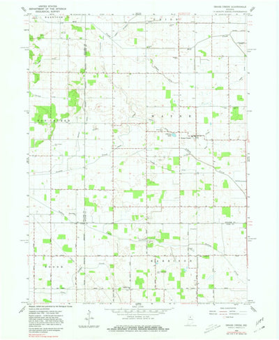 United States Geological Survey Grass Creek, IN (1960, 24000-Scale) digital map