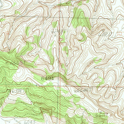 United States Geological Survey Grass Creek, WY (1985, 24000-Scale) digital map