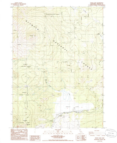 United States Geological Survey Grass Lake, CA (1986, 24000-Scale) digital map
