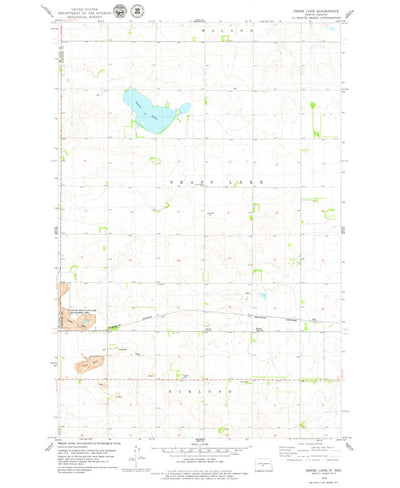 United States Geological Survey Grass Lake, ND (1979, 24000-Scale) digital map