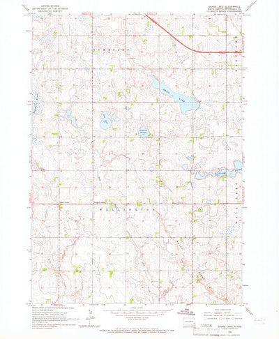 United States Geological Survey Grass Lake, SD (1964, 24000-Scale) digital map