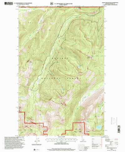 United States Geological Survey Grass Mountain, ID (1996, 24000-Scale) digital map