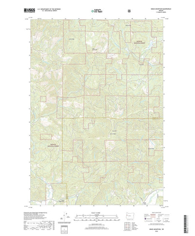 United States Geological Survey Grass Mountain, OR (2020, 24000-Scale) digital map
