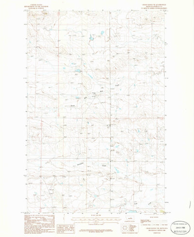United States Geological Survey Grass Range NE, MT (1986, 24000-Scale) digital map