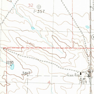 United States Geological Survey Grass Range NE, MT (1986, 24000-Scale) digital map