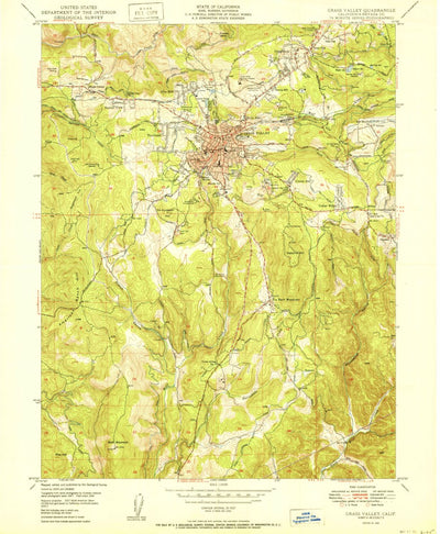 United States Geological Survey Grass Valley, CA (1950, 24000-Scale) digital map