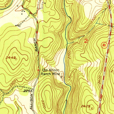 United States Geological Survey Grass Valley, CA (1950, 24000-Scale) digital map