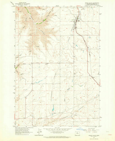 United States Geological Survey Grass Valley, OR (1962, 24000-Scale) digital map