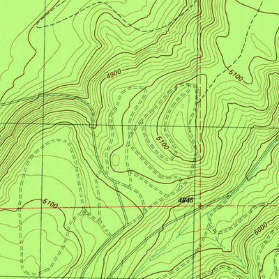 United States Geological Survey Grass Well, OR (1982, 24000-Scale) digital map