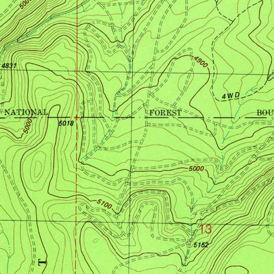 United States Geological Survey Grass Well, OR (1982, 24000-Scale) digital map