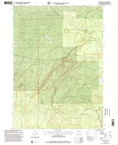 United States Geological Survey Grass Well, OR (1999, 24000-Scale) digital map
