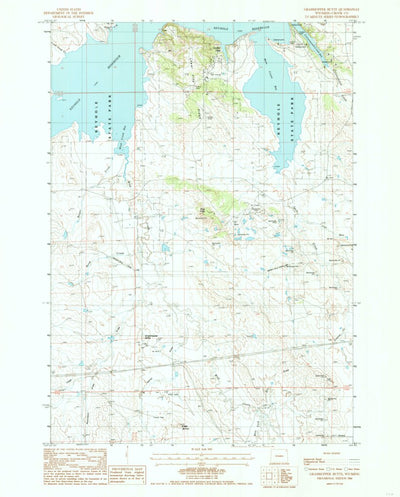 United States Geological Survey Grasshopper Butte, WY (1984, 24000-Scale) digital map