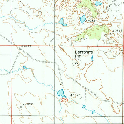 United States Geological Survey Grasshopper Butte, WY (1984, 24000-Scale) digital map