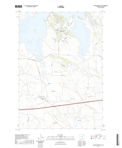 United States Geological Survey Grasshopper Butte, WY (2021, 24000-Scale) digital map