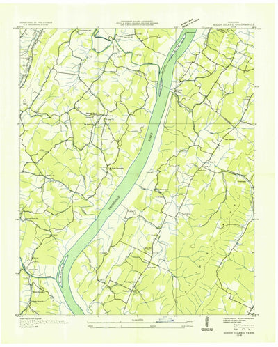 United States Geological Survey Grasshopper Creek, TN (1935, 24000-Scale) digital map