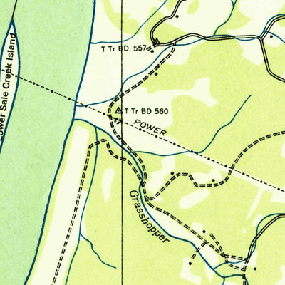 United States Geological Survey Grasshopper Creek, TN (1935, 24000-Scale) digital map
