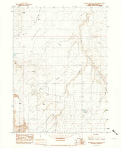 United States Geological Survey Grasshopper Flat South, OR (1982, 24000-Scale) digital map