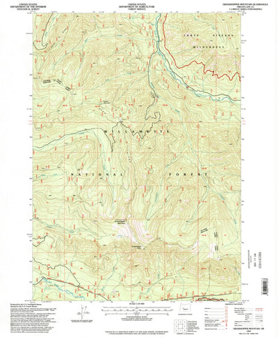 United States Geological Survey Grasshopper Mountain, OR (1997, 24000-Scale) digital map