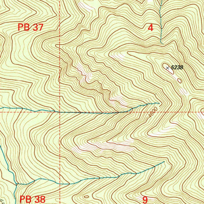 United States Geological Survey Grasshopper Mountain, OR (1997, 24000-Scale) digital map