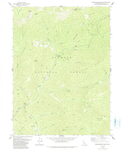 United States Geological Survey Grasshopper Ridge, CA (1979, 24000-Scale) digital map