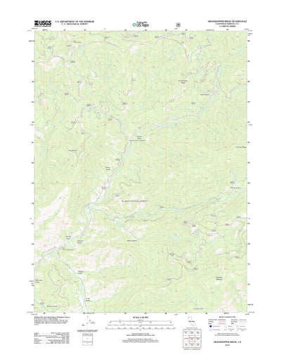 United States Geological Survey Grasshopper Ridge, CA (2012, 24000-Scale) digital map