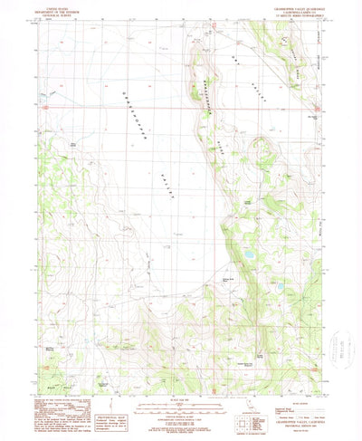 United States Geological Survey Grasshopper Valley, CA (1989, 24000-Scale) digital map