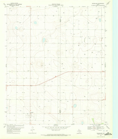 United States Geological Survey Grassland, TX (1970, 24000-Scale) digital map