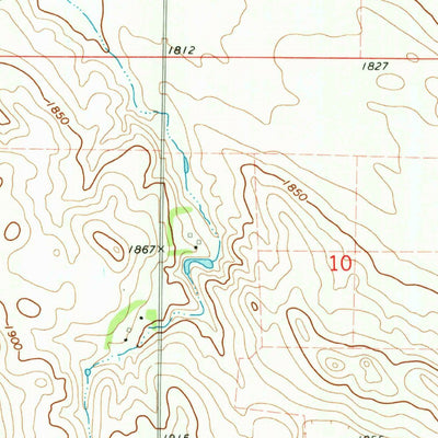 United States Geological Survey Grassna NE, ND (1971, 24000-Scale) digital map