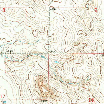 United States Geological Survey Grassna NE, ND (1971, 24000-Scale) digital map