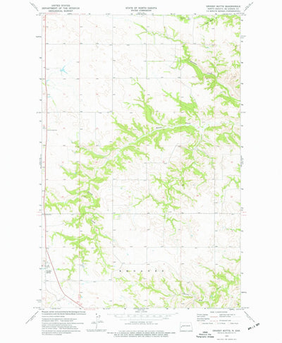 United States Geological Survey Grassy Butte, ND (1974, 24000-Scale) digital map