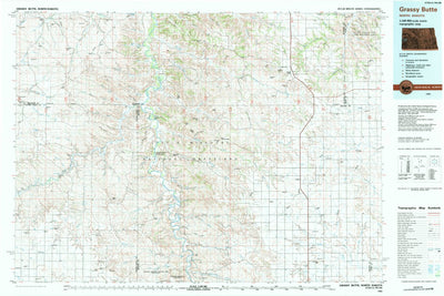 United States Geological Survey Grassy Butte, ND (1983, 100000-Scale) digital map