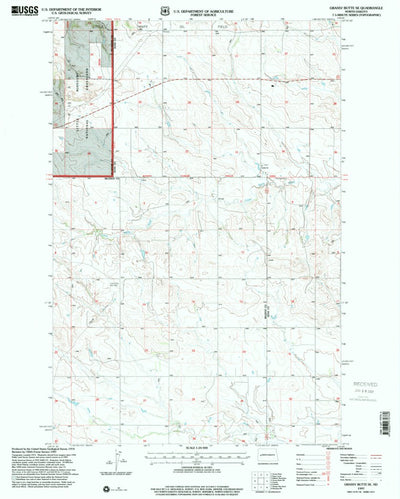United States Geological Survey Grassy Butte SE, ND (1997, 24000-Scale) digital map