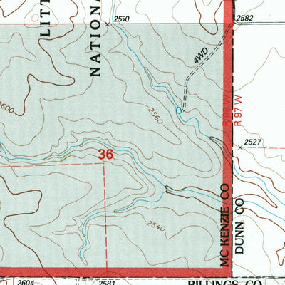 United States Geological Survey Grassy Butte SE, ND (1997, 24000-Scale) digital map
