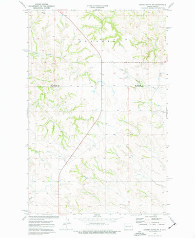 United States Geological Survey Grassy Butte SW, ND (1974, 24000-Scale) digital map