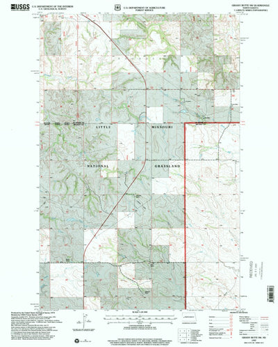 United States Geological Survey Grassy Butte SW, ND (1997, 24000-Scale) digital map