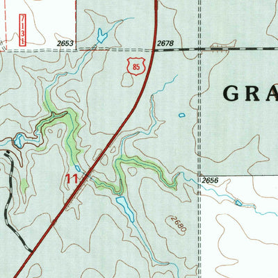 United States Geological Survey Grassy Butte SW, ND (1997, 24000-Scale) digital map