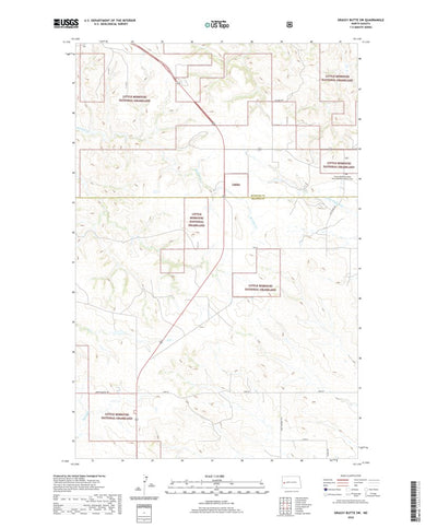 United States Geological Survey Grassy Butte SW, ND (2020, 24000-Scale) digital map
