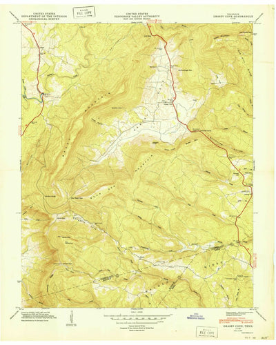 United States Geological Survey Grassy Cove, TN (1949, 24000-Scale) digital map