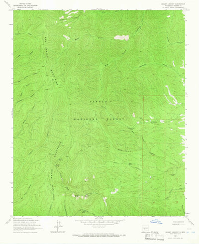 United States Geological Survey Grassy Lookout, NM (1964, 24000-Scale) digital map