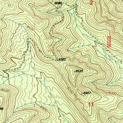 United States Geological Survey Grassy Lookout, NM (1995, 24000-Scale) digital map
