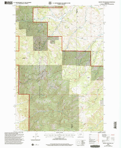 United States Geological Survey Grassy Mountain, MT (2000, 24000-Scale) digital map