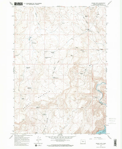 United States Geological Survey Grassy Mountain, OR (1967, 24000-Scale) digital map