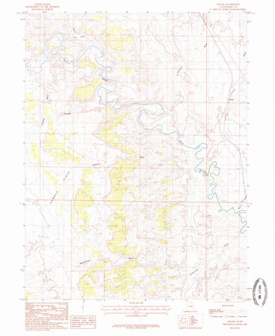 United States Geological Survey Grassy, UT (1985, 24000-Scale) digital map